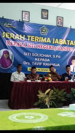 Serah Terima Jabatan Kepala MTS Negeri 5 Bantul